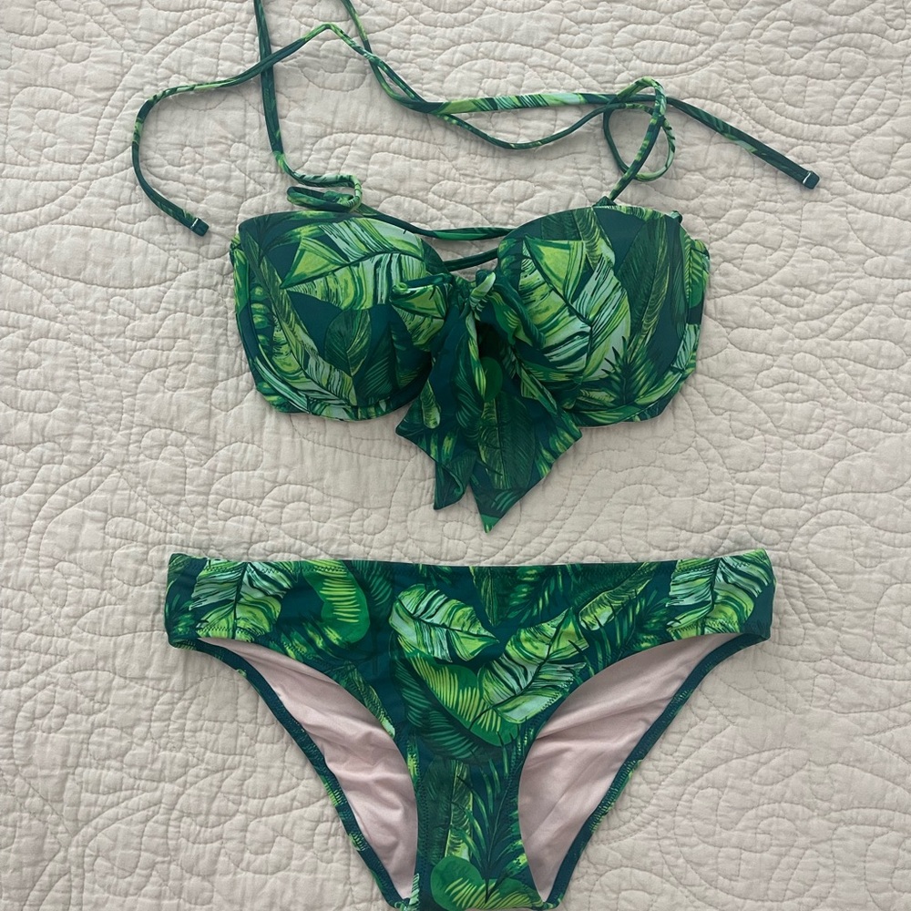 Shade & Shore Tropical Green Bikini